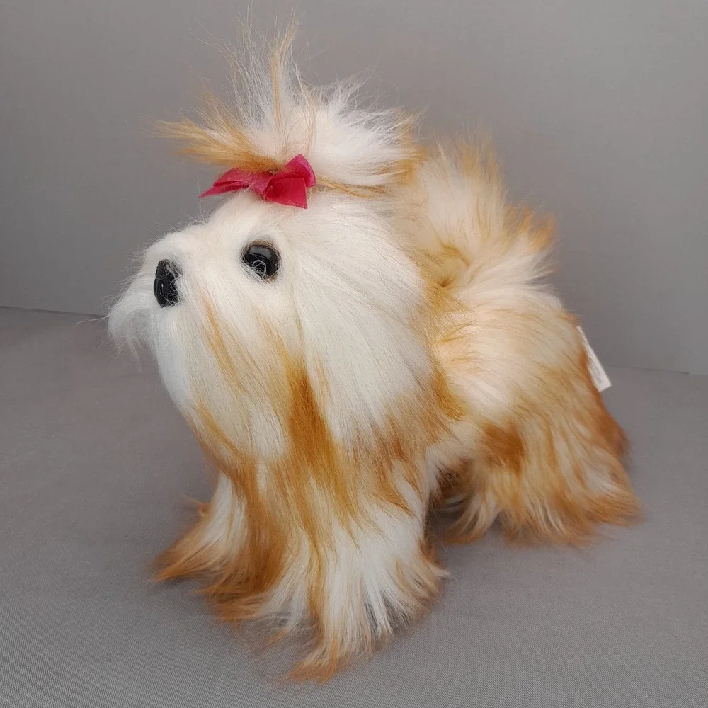 Battat Shih Tzu Puppy Plush White Tan Dog 6